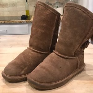Girls BearPaw tan boots